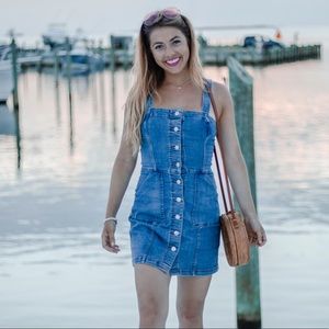 Denim Button Front Dress